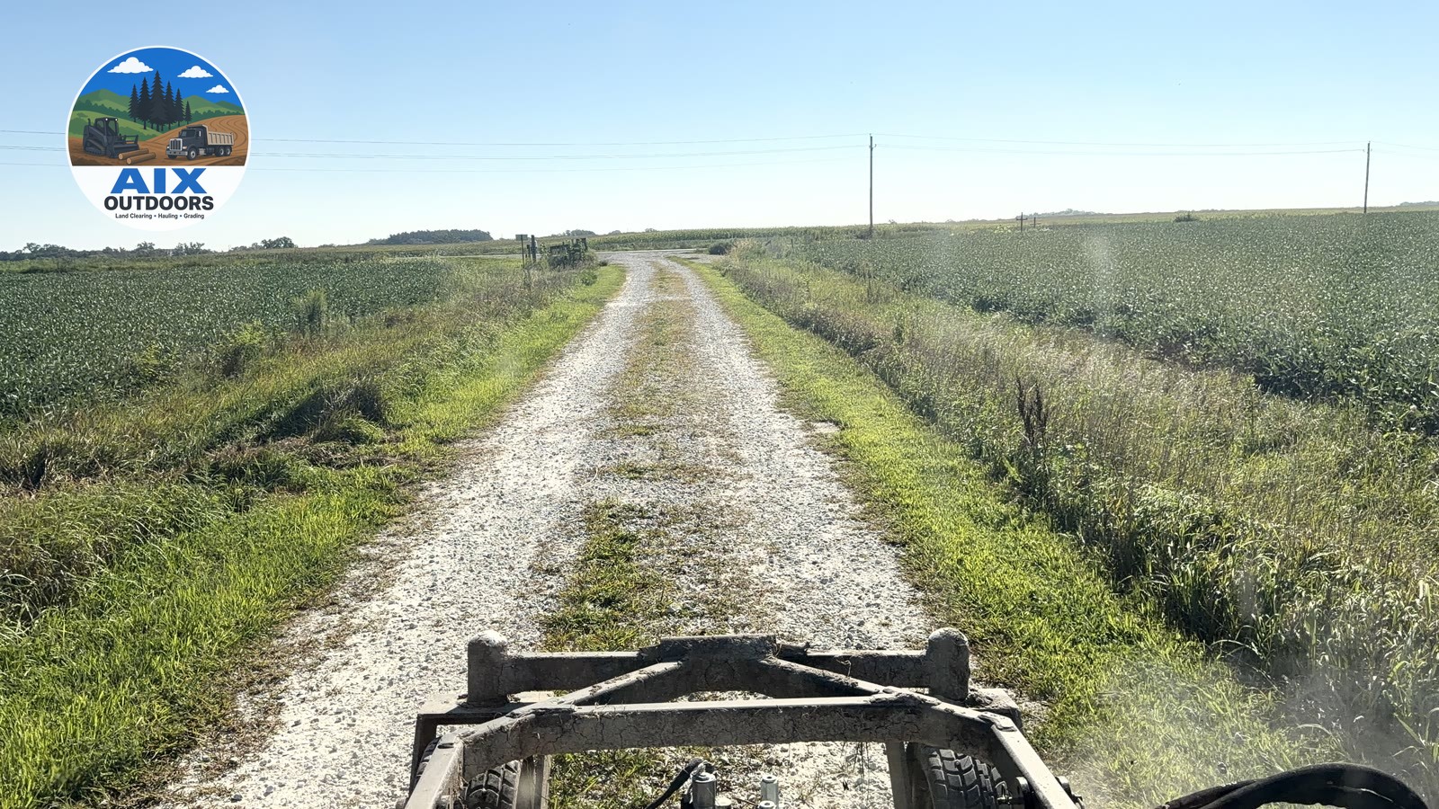 Farm lane gravel grading