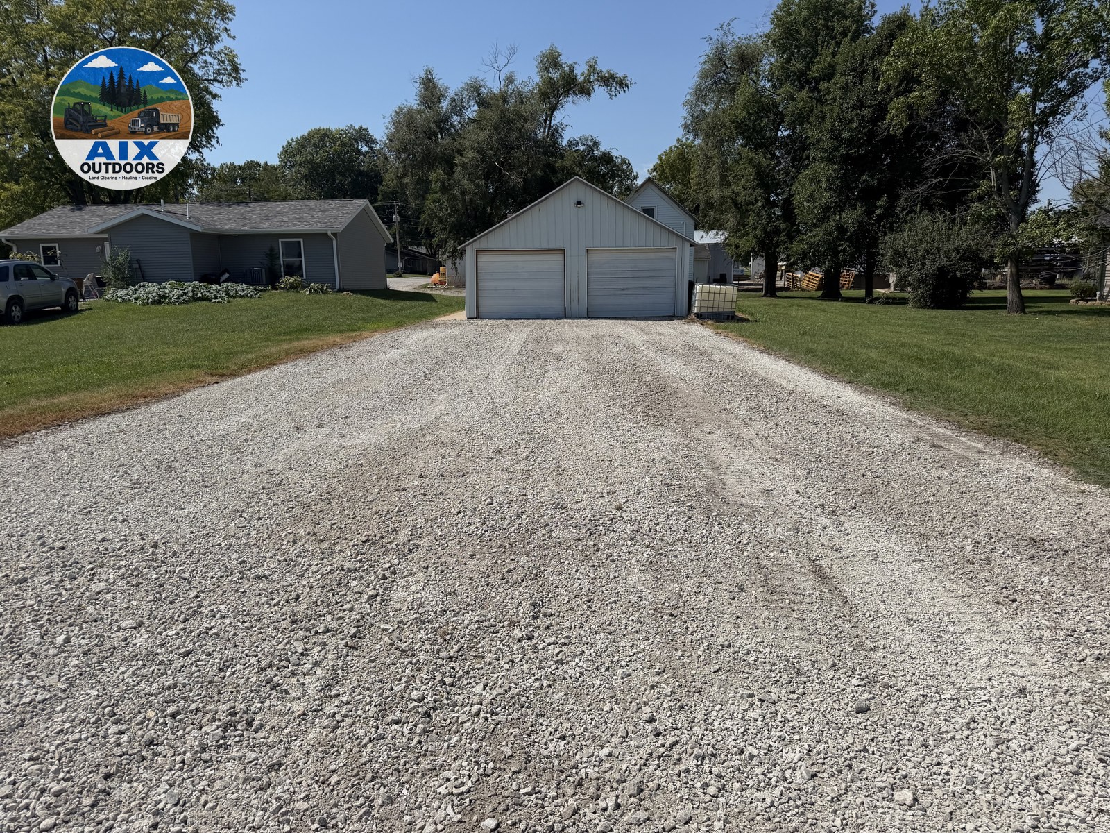 After — fresh gravel driveway